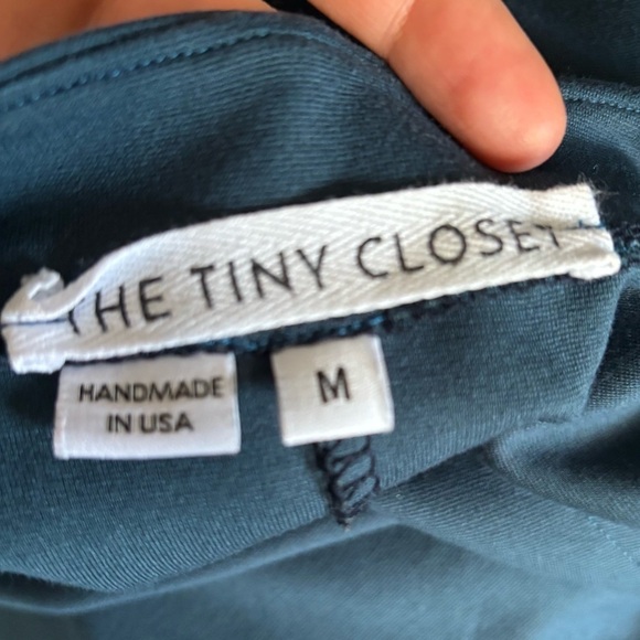 The Tiny Closet Peacock Blue Painter Dress, Medium - Picture 12 of 13